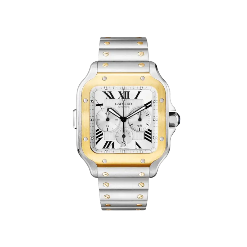 Santos de Cartier XL Chronograph Steel/Gold